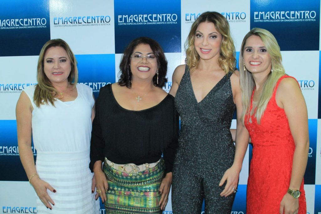 Sheila Mello e proprietárias da Clinica Jo Catto, Luciane e Mariana Souza